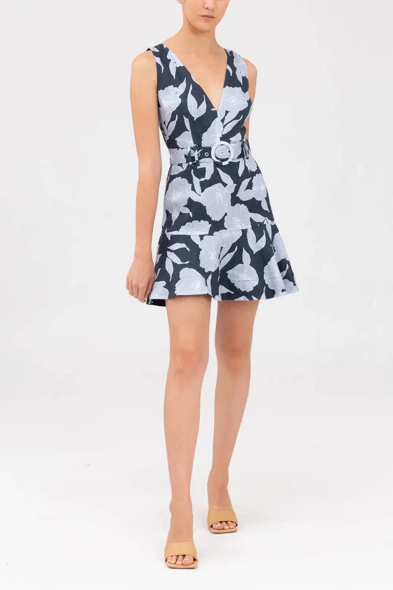 Keepsake the Label Midnight Stencil Floral Mini Dress Print Size 6 - Image 1