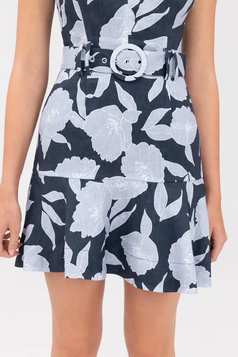 Keepsake the Label Midnight Stencil Floral Mini Dress Print Size 6 - Image 4