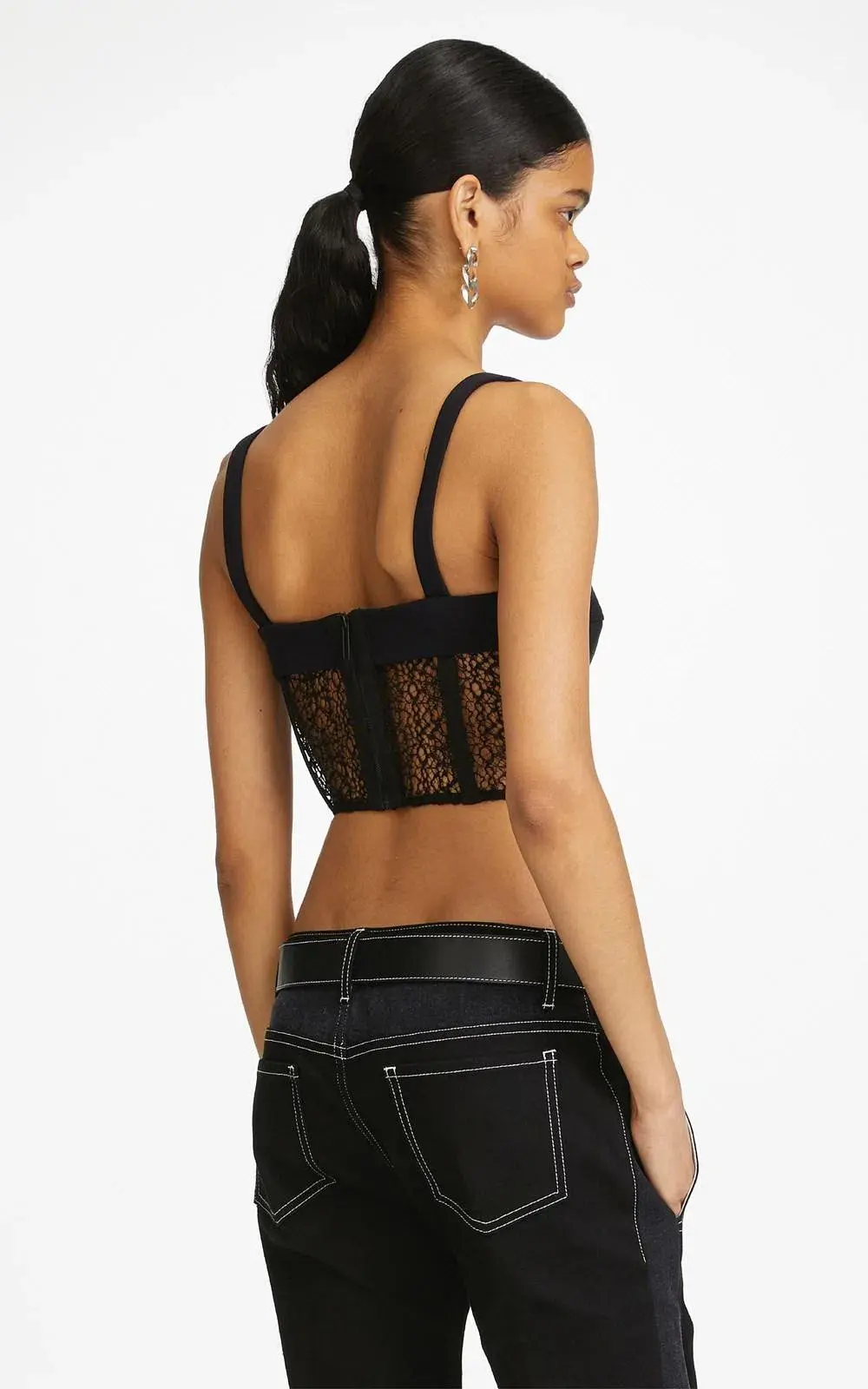 Dion Lee Contour Combo Corset Top Black Size 6 - Image 2
