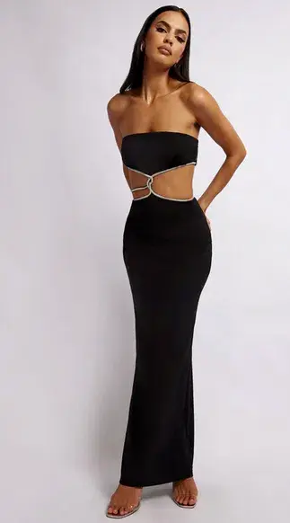 Meshki Billie Strapless Maxi Dress Black Size 10 - Image 3