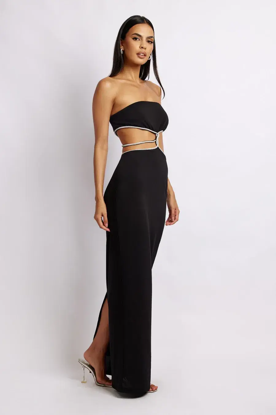 Meshki Billie Strapless Maxi Dress Black Size 10 - Image 2