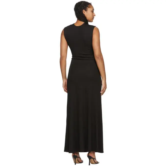 Christopher Esber Black Orbit Ruched Tank Dress Black Size 10 - Image 2