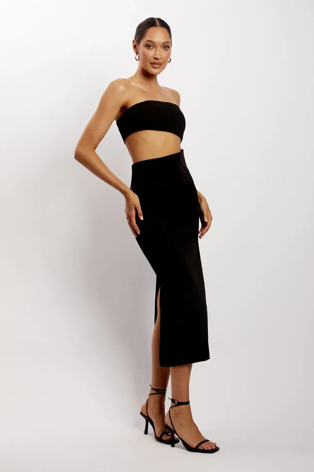 Meshki Diana Cut Out Black Maxi Dress Black Size 6 - Image 1