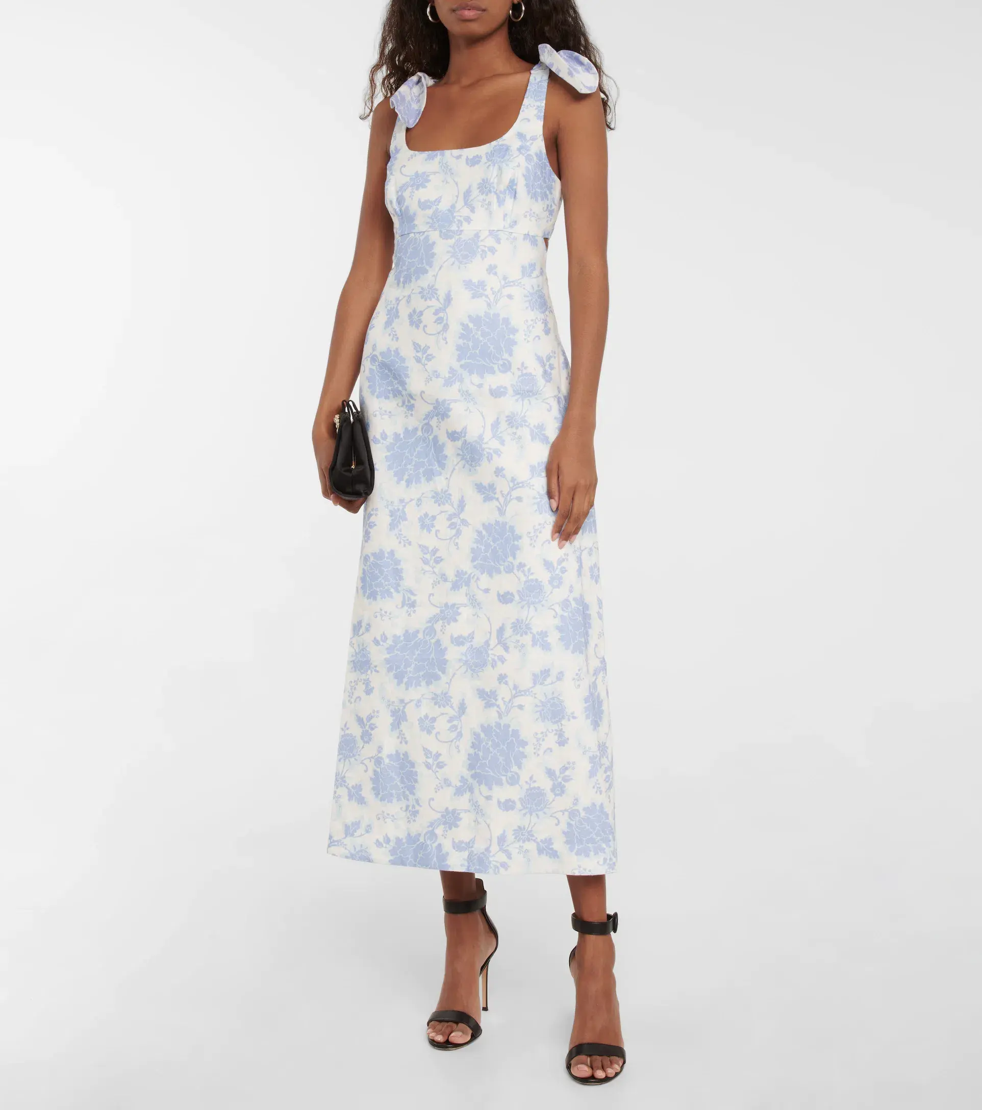 Zimmermann Postcard Tie Shoulder Midi Dress Floral Print Size 1 / Au 10 - Image 1