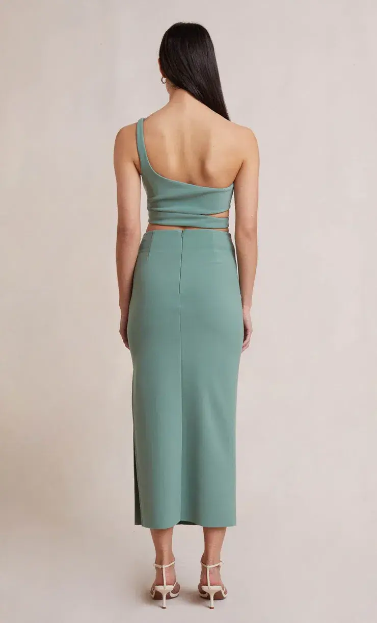 Bec and Bridge Ivy Crop and Skirt Set Green Size 8 - Image 2