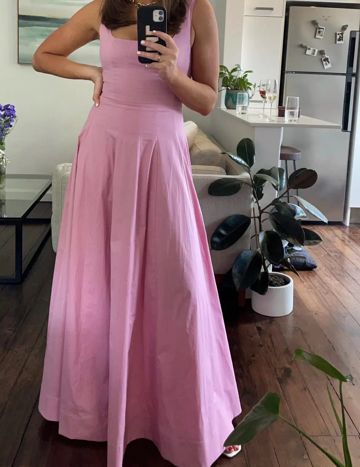 STAUD Wells Maxi Dress Pink Size 8 - Image 2