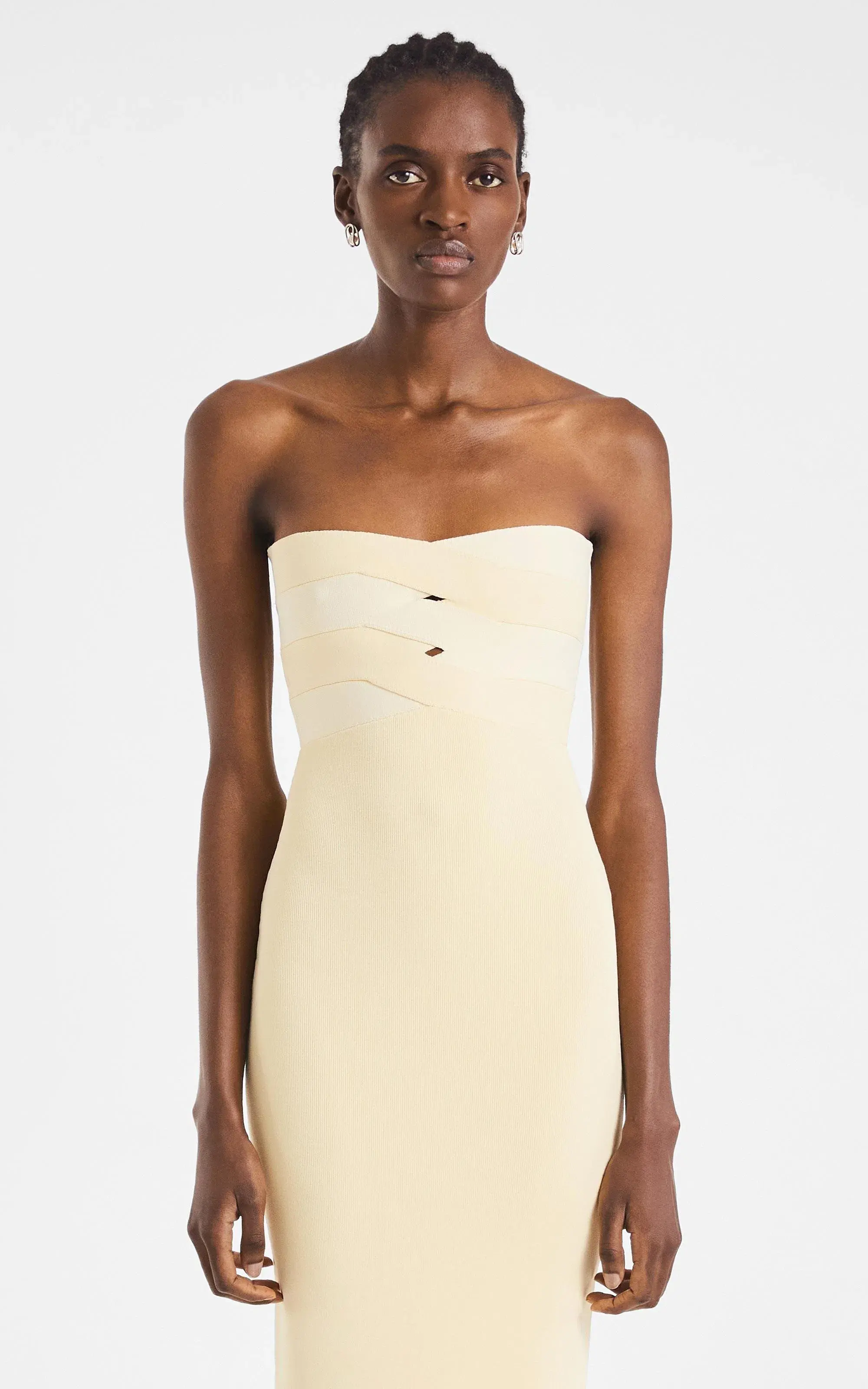 Dion Lee Interlock Midi Dress Cream Size 6 - Image 6