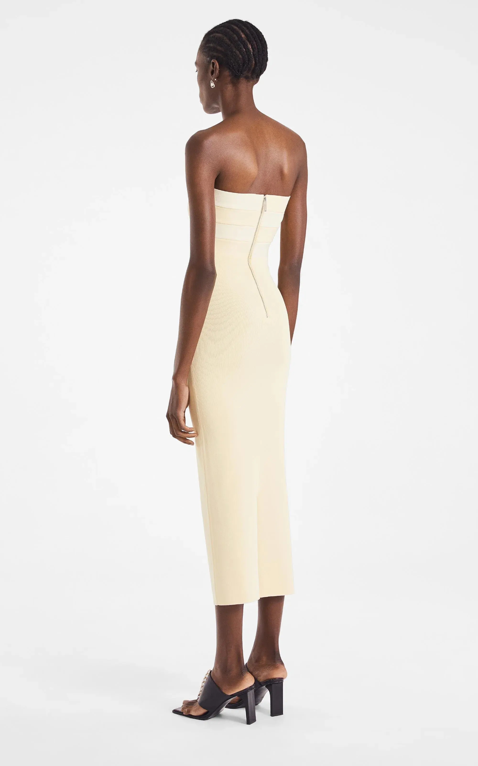 Dion Lee Interlock Midi Dress Cream Size 6 - Image 2