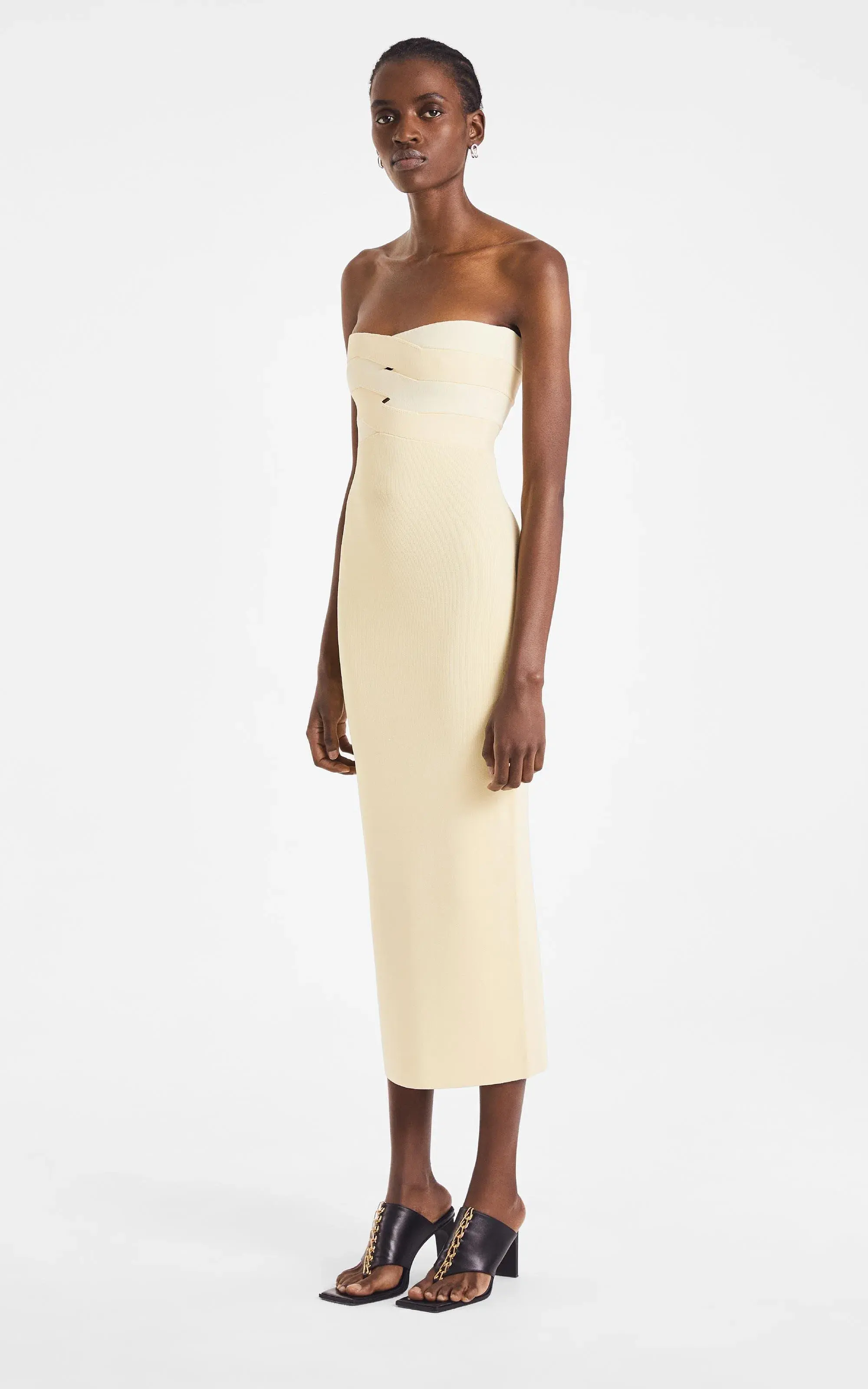 Dion Lee Interlock Midi Dress Cream Size 6 - Image 1