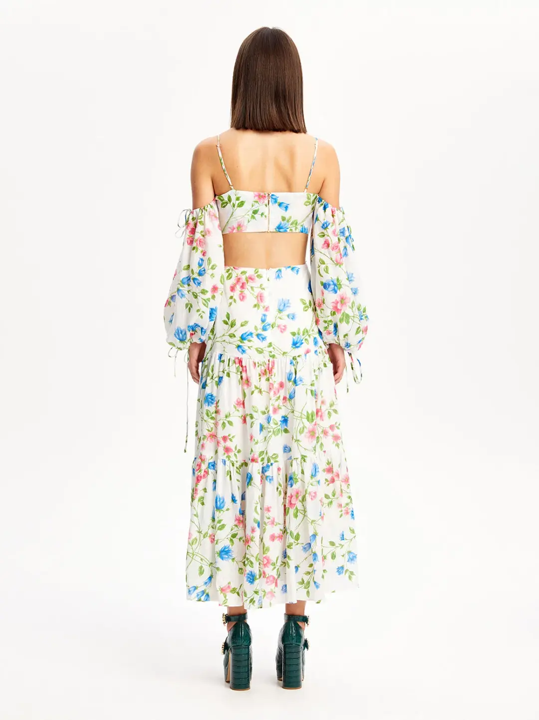 Alice McCall Rolling Meadows Midi Dress Bluebell Print Size 12 for rent on The Volte - main image