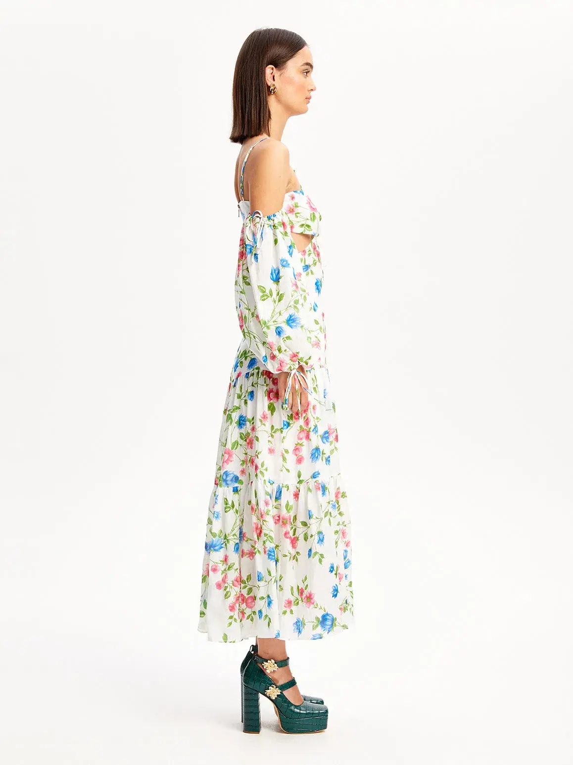 Alice McCall Rolling Meadows Midi Dress Bluebell Print Size 8 - Image 2