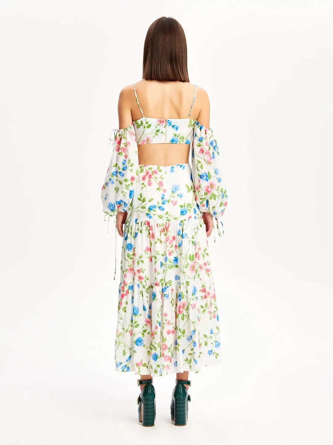 Alice McCall Rolling Meadows Midi Dress Bluebell Print Size 8 for rent on The Volte - main image