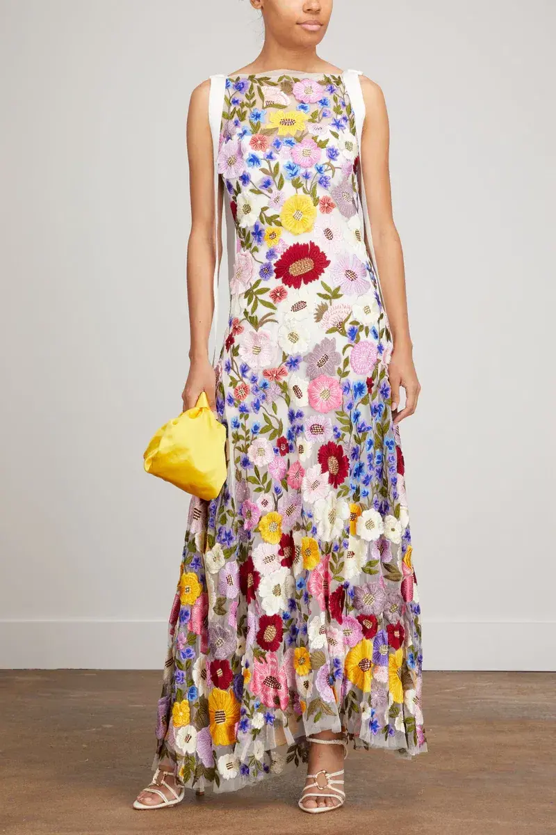 Rachel Gilbert Nya Gown Floral Size 1 / Au 8 - Image 1