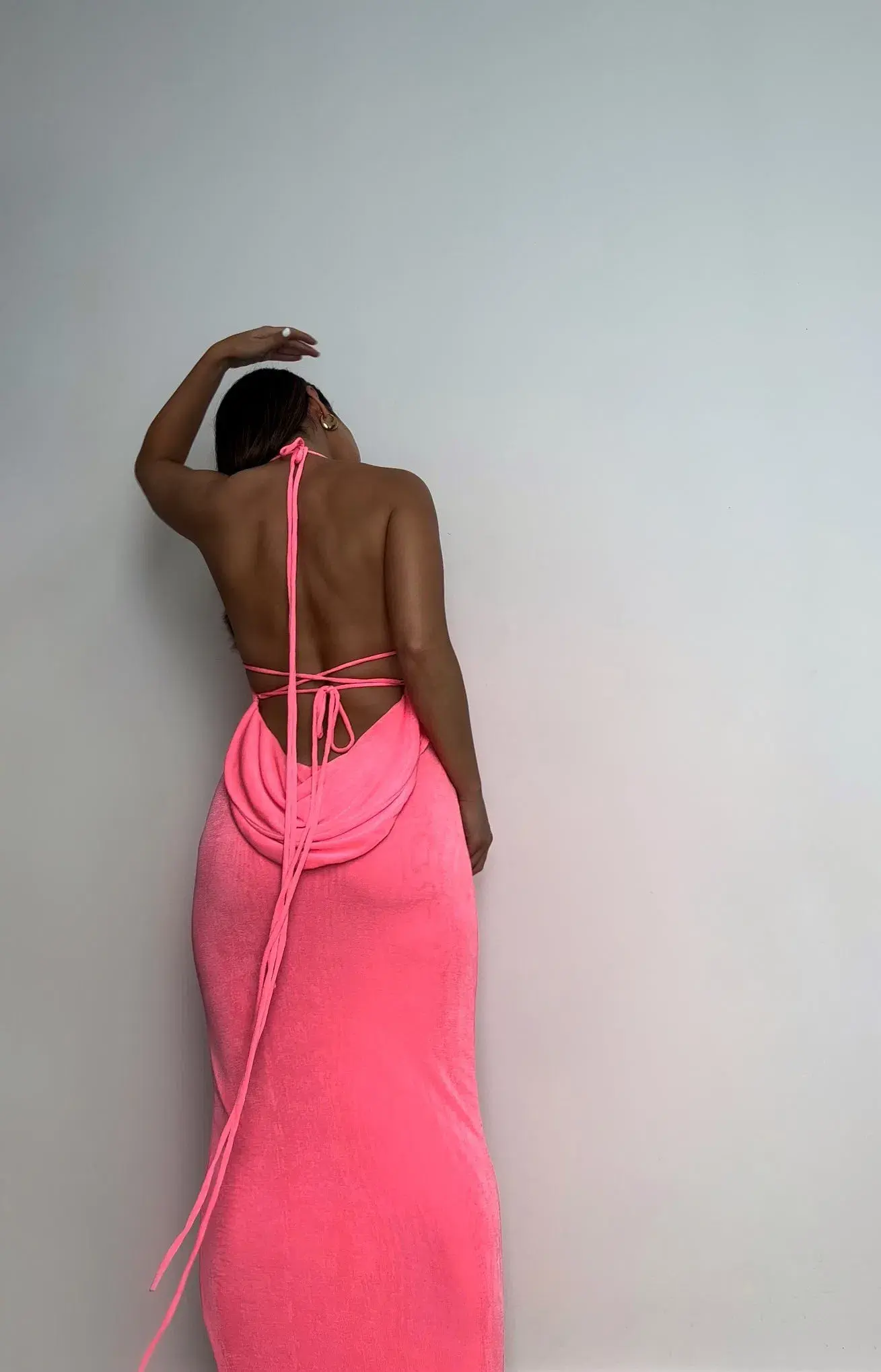 Mélani the Label Ciana Midi Dress Hot Pink Size XXS - Image 1