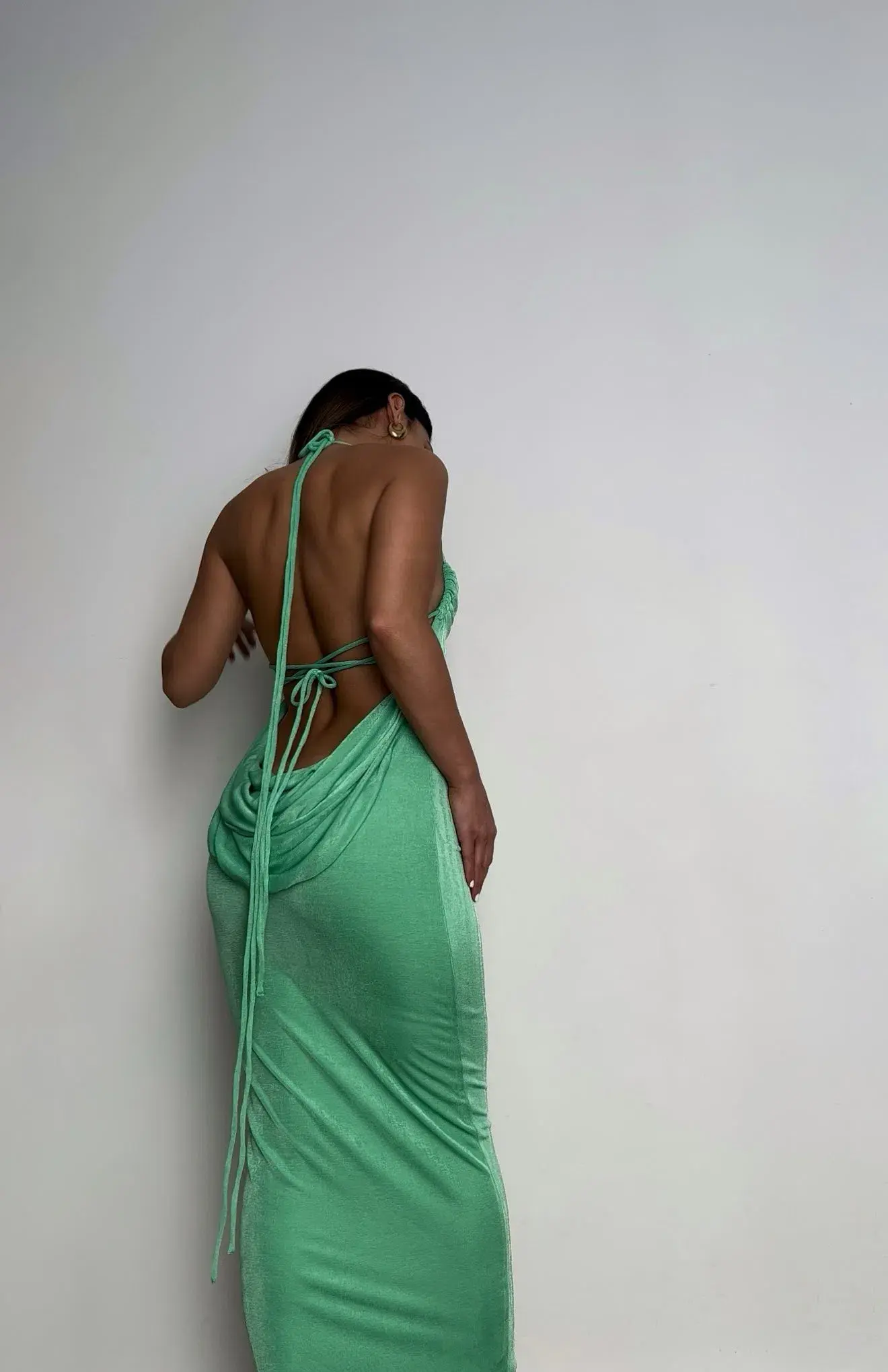 Mélani the Label Ciana Midi Dress Green Size XS - Image 2