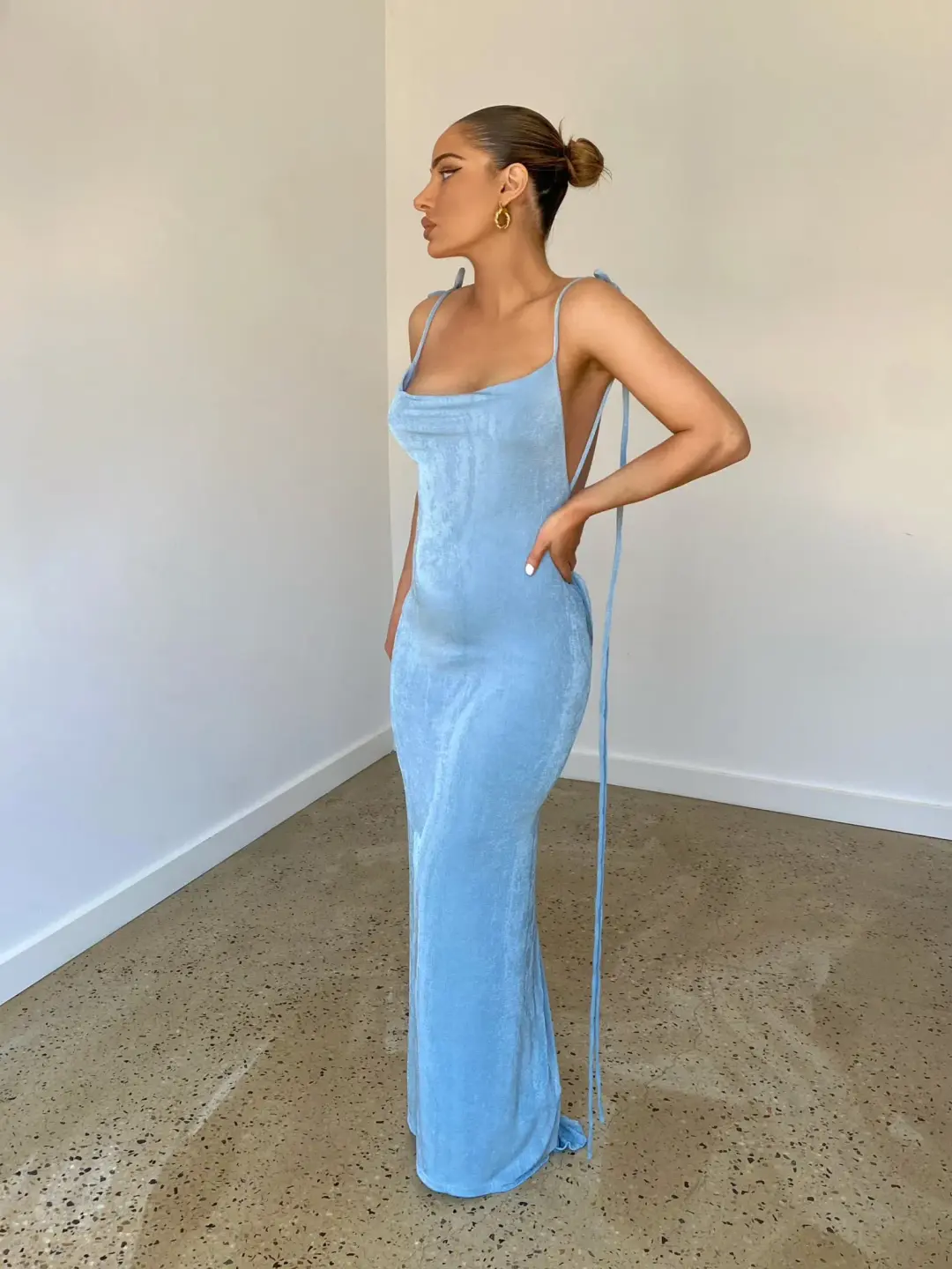 Mélani the Label Cristina Gown - Powder Blue - Size XS for rent on The Volte - main image