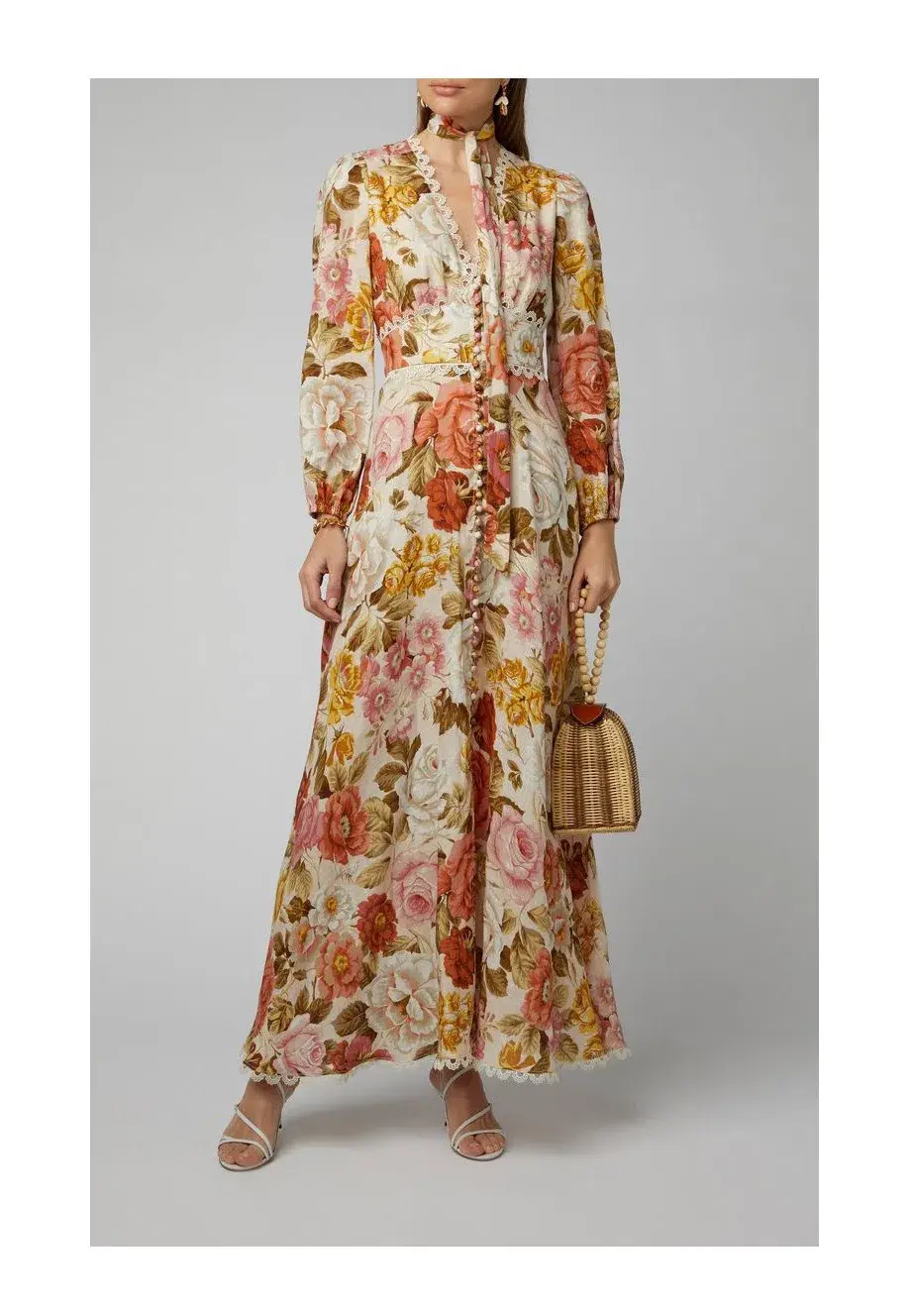 Zimmermann Bonita Linen Dress Lemon Floral Size 2 / AU 12 - Image 1