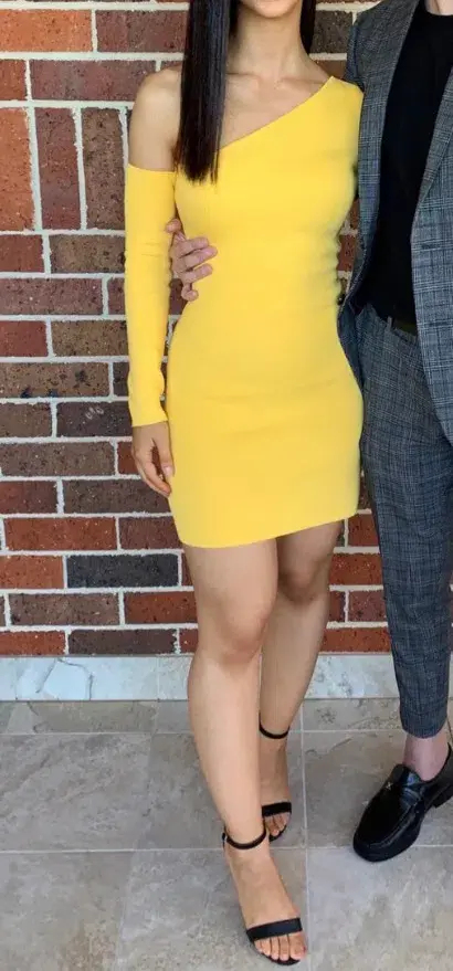 San Sloane Erika Dress Mango Yellow Size 6 - Image 4