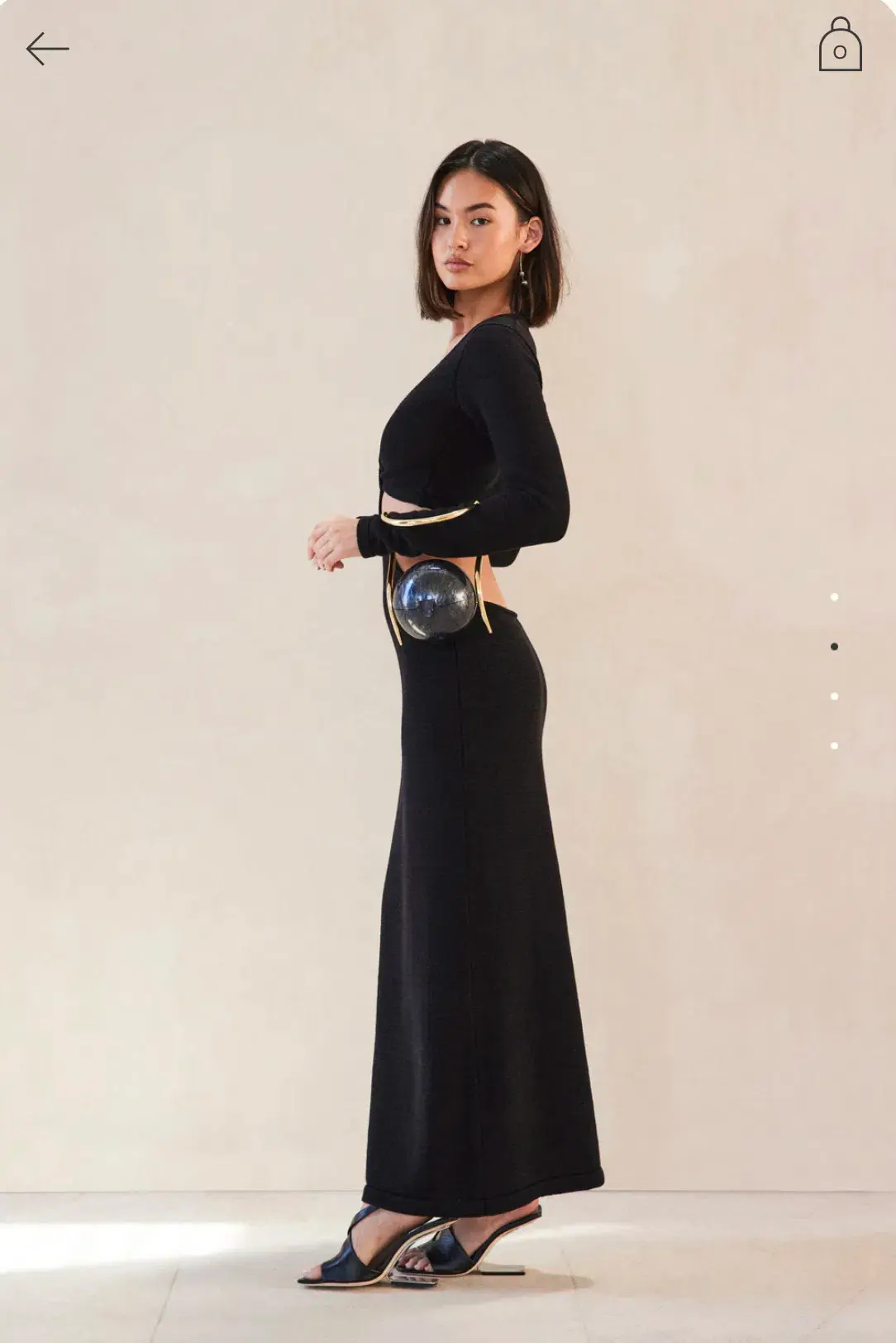 Cult Gaia Jana Knit Dress Black Size S - Image 3