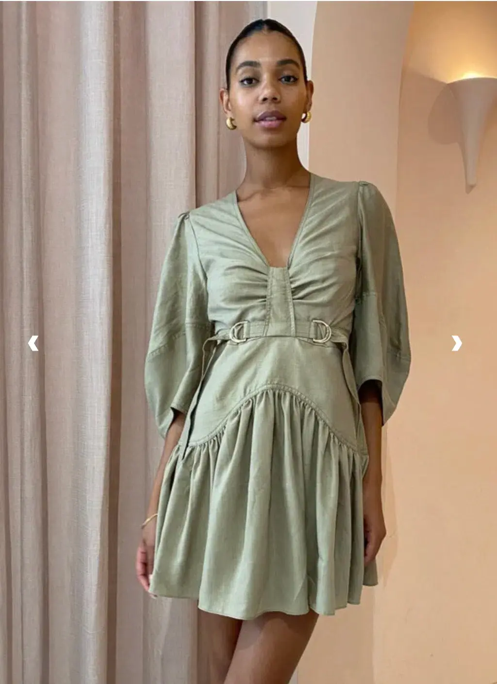 Acler Manor Dress Moss Green Size 10 - Image 1