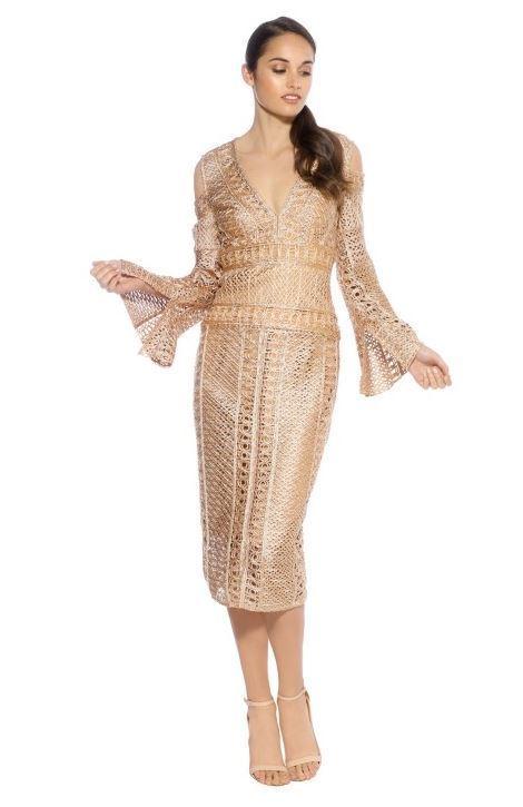 Thurley Sonnet Dress - Gold Size 10 - Image 5