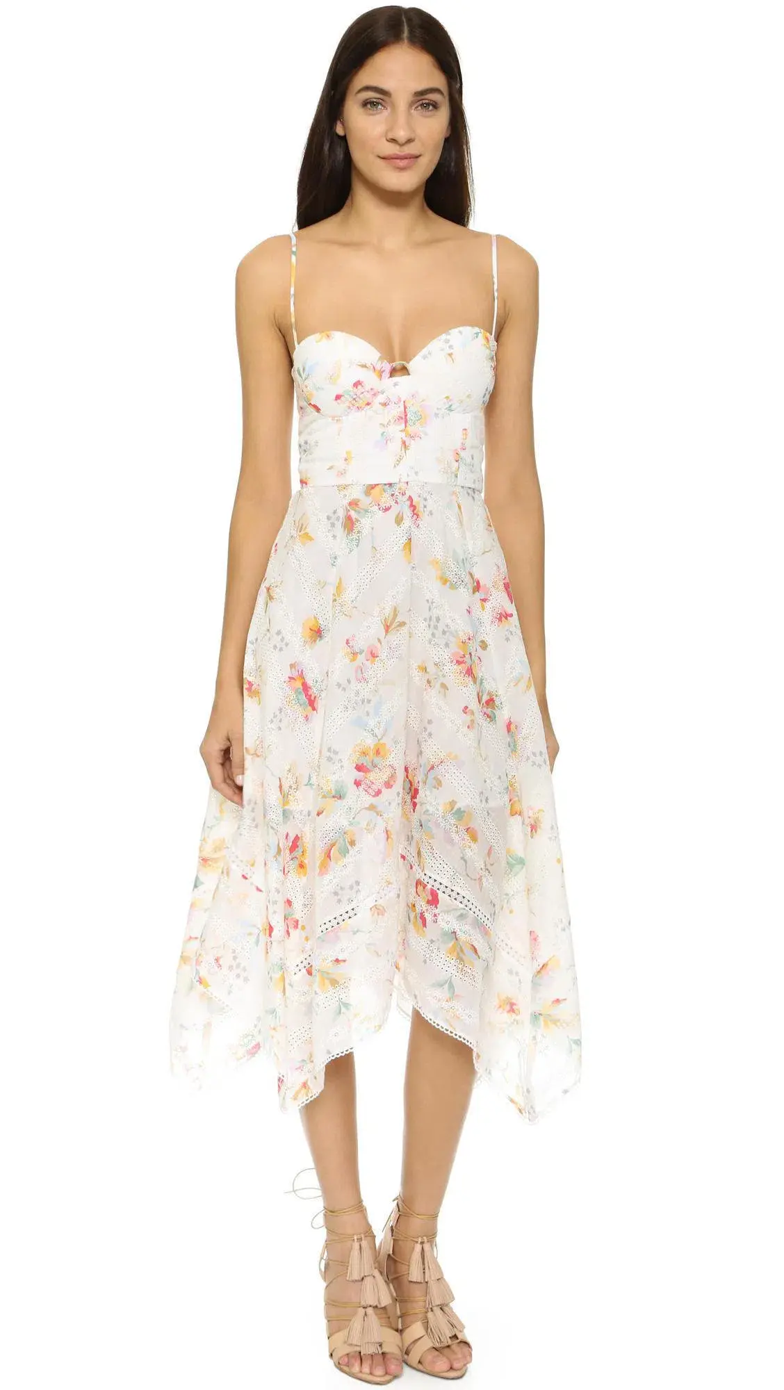 Zimmermann Belle Bustier Midi Dress Floral Size 0 / AU 8 - Image 4