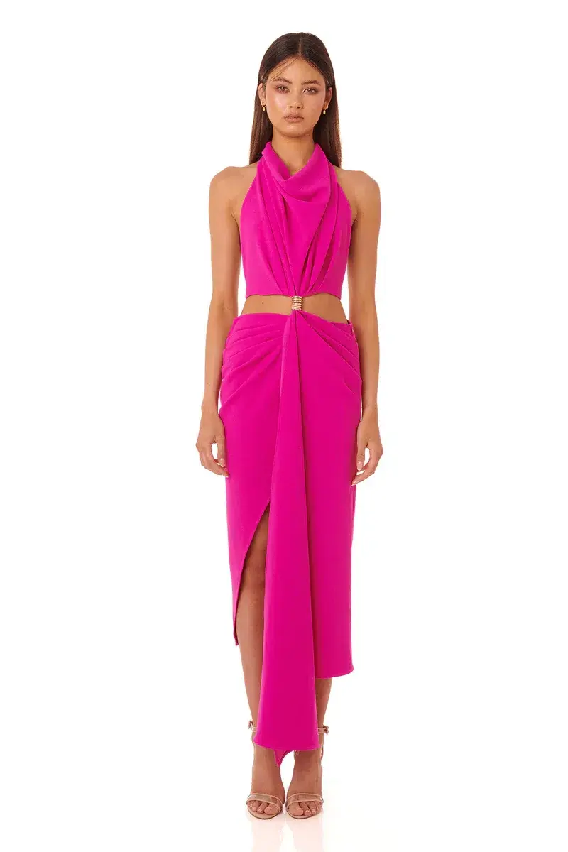 Eliya the Label Aphrodite Dress in Fuchsia Pink Size 8 for rent on The Volte - main image