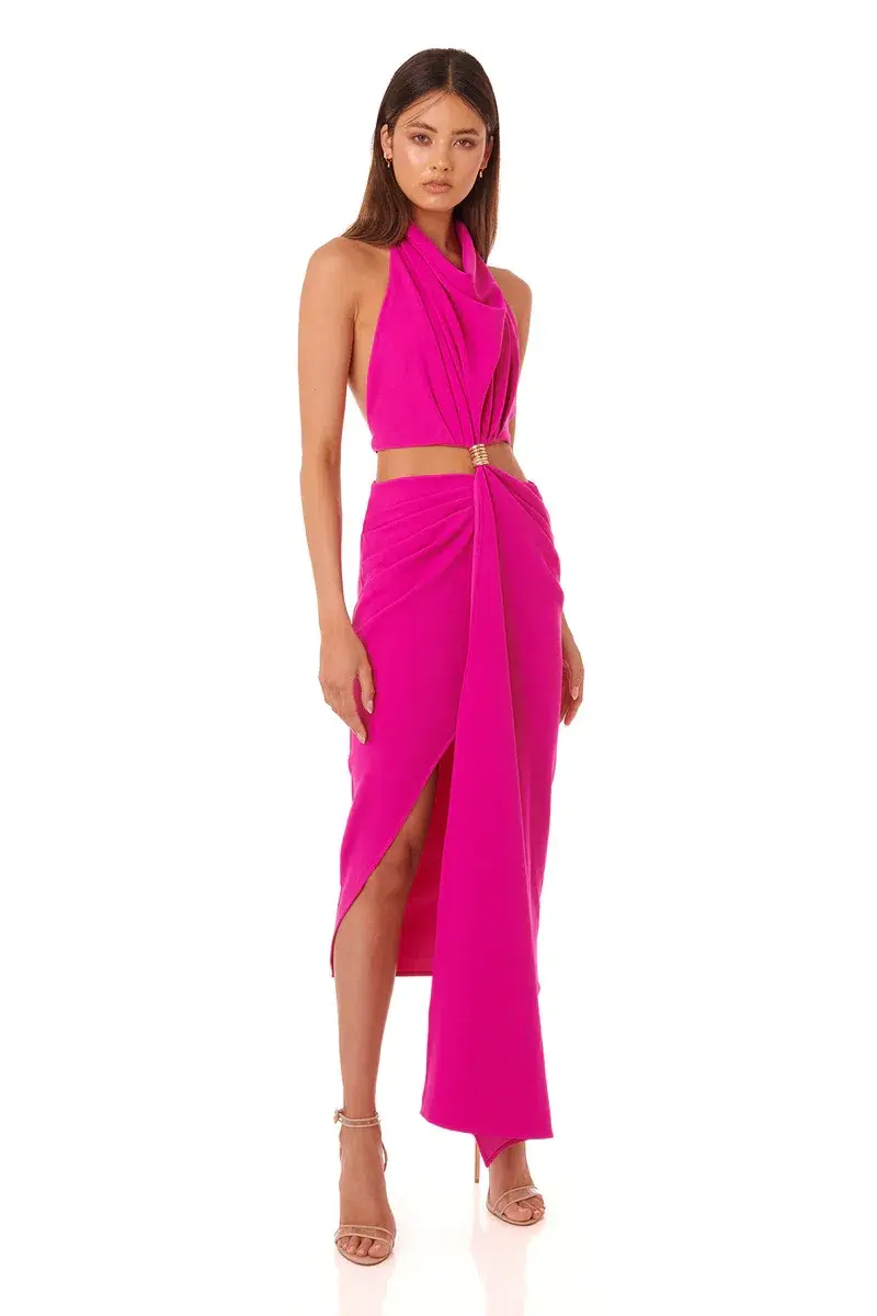 Eliya the Label Aphrodite Dress in Fuchsia Pink Size 8 for rent on The Volte - main image