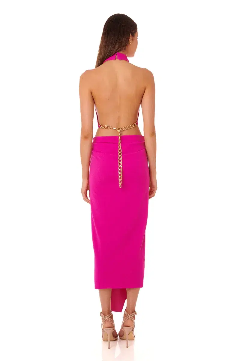 Eliya the Label Aphrodite Dress in Fuchsia Pink Size 8 - Image 3