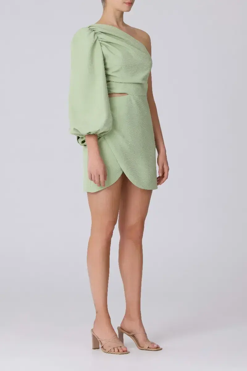 Keepsake the Label Tryst Mini Dress in Apple Green Size 12 - Image 4