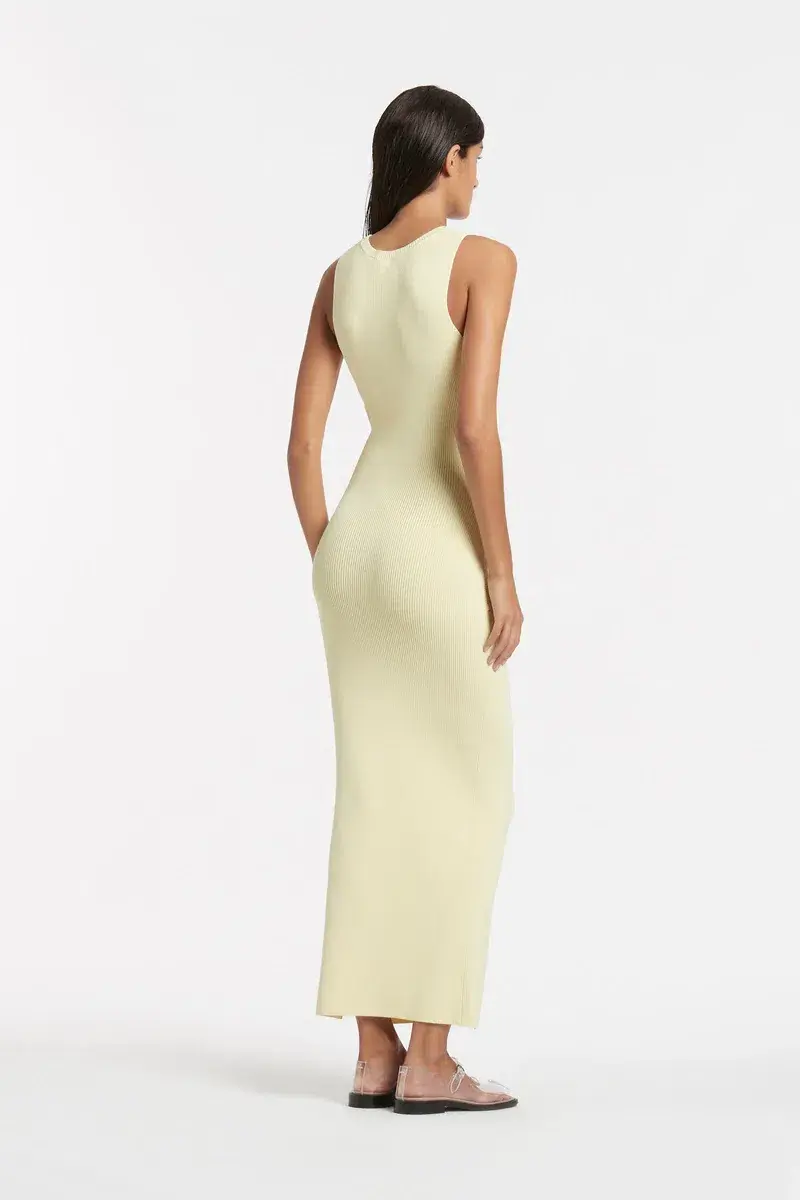 Sir the Label Kelvin Draped Dress Lemon Yellow Size 1 / AU 8 - Image 2