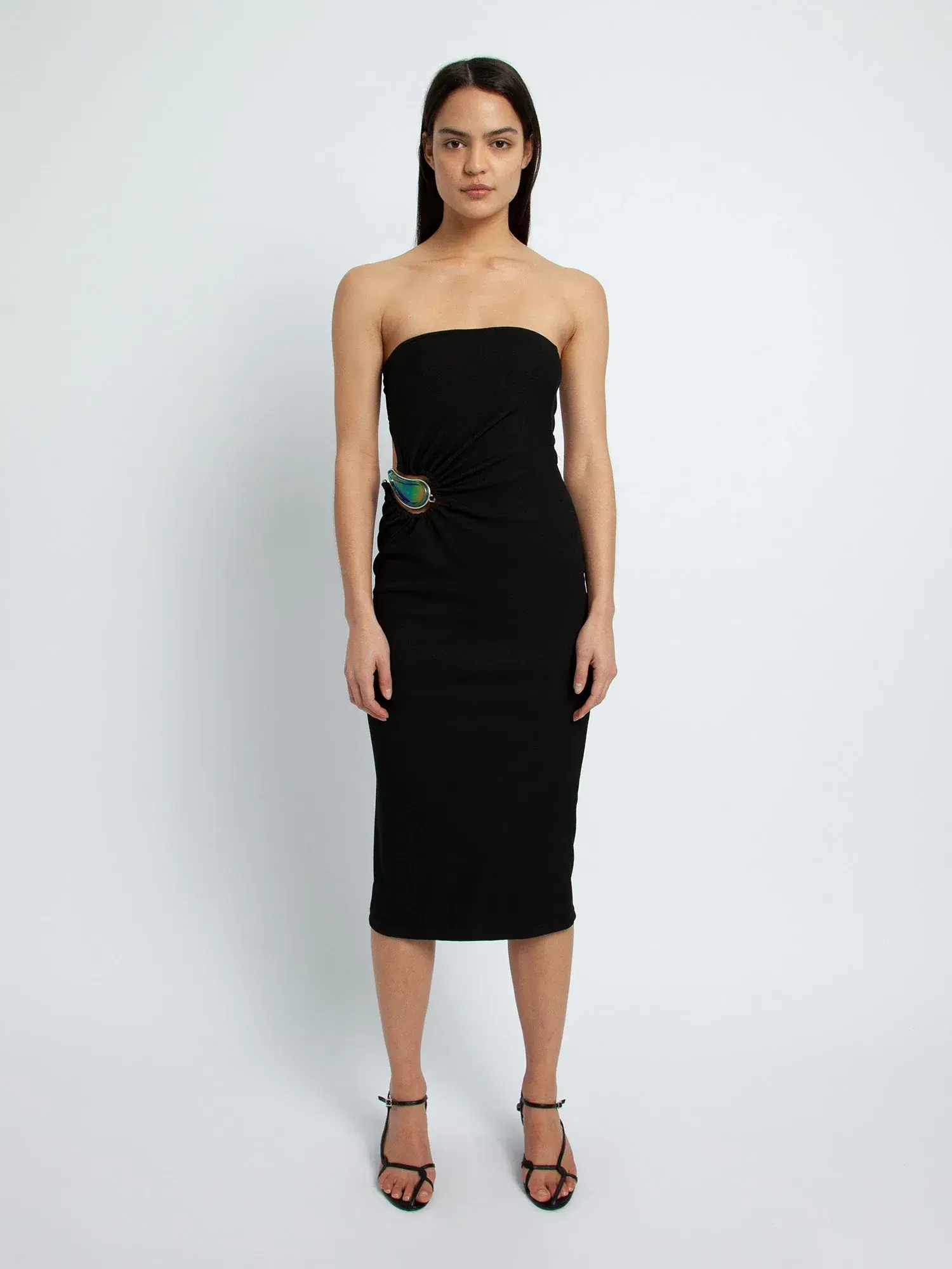 Christopher Esber Strapless Moonstone Dress Black Size 8 - Image 1