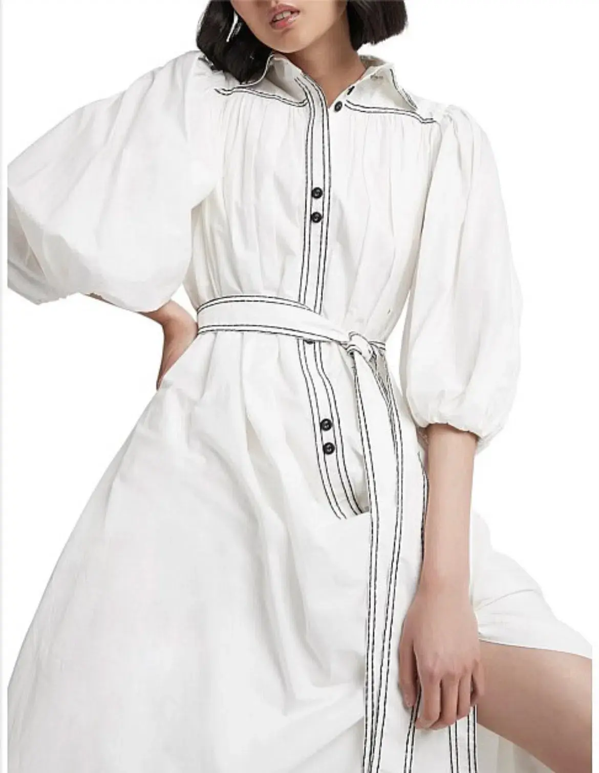 Aje Epiphany Shirtdress  White Size 8 - Image 2