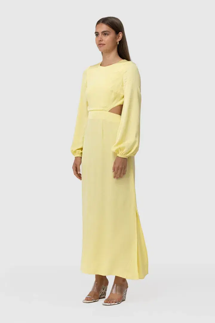 The Wolf Gang Marrakesh Cut Out Dress Lemon Size 6  - Image 4