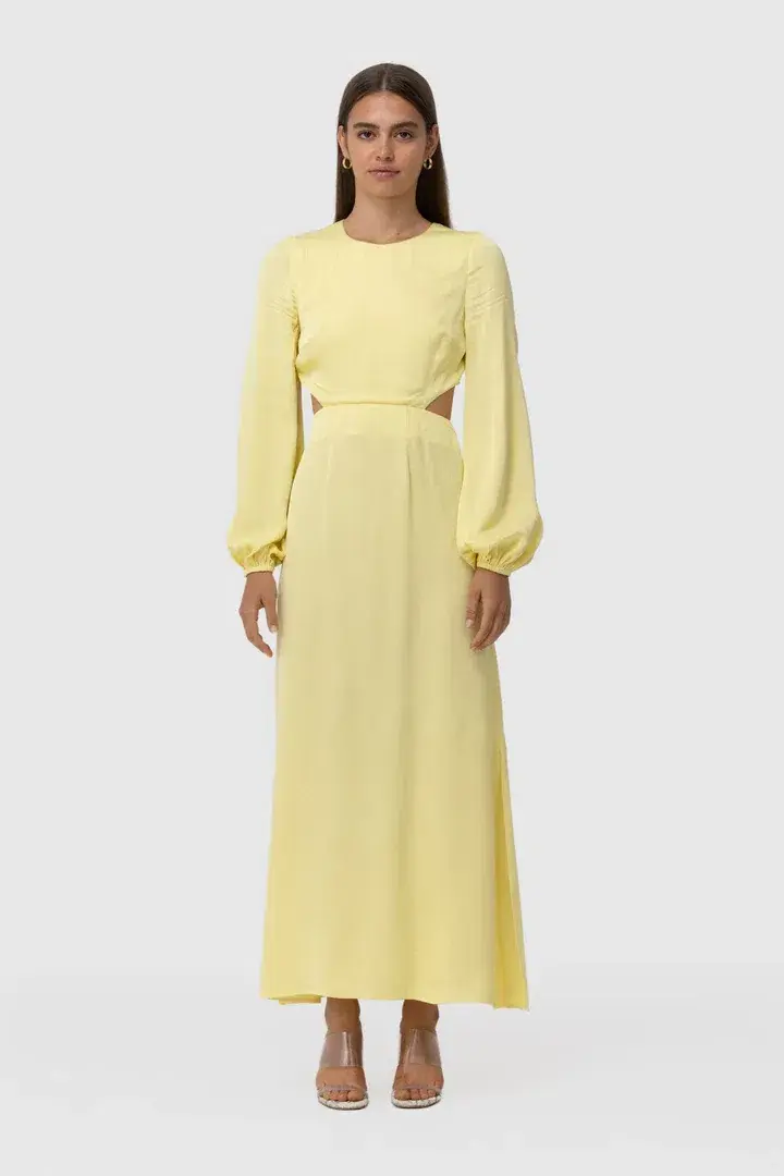The Wolf Gang Marrakesh Cut Out Dress Lemon Size 6  - Image 2