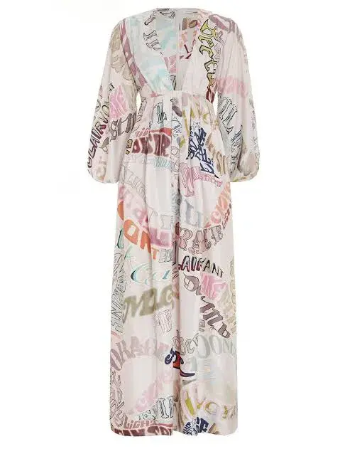 Zimmermann Ladybeetle Midi Dress Word PrintSize 0 / AU 8 - Image 2