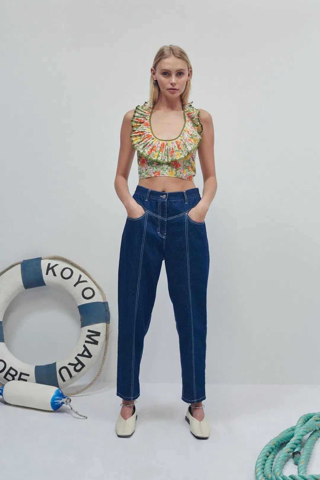 Alemais Cabana Apron Crop Top Multi Size 8 - Image 1