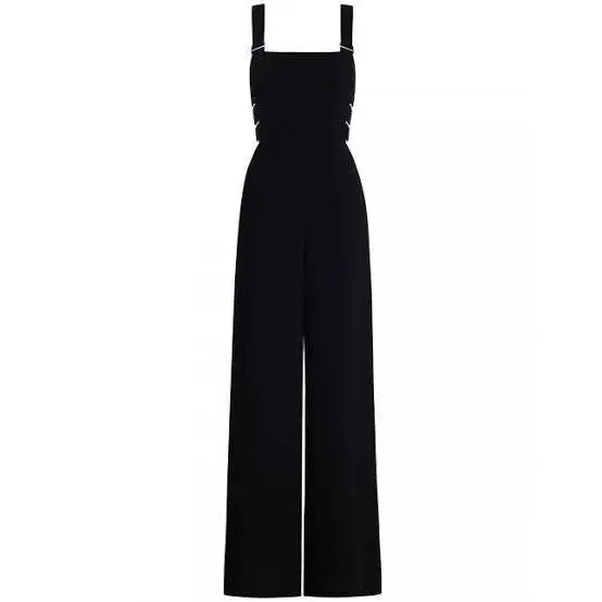 Zimmerman Stretch Crepe Gold Buckle Jumpsuit Navy Size 8 - Image 3