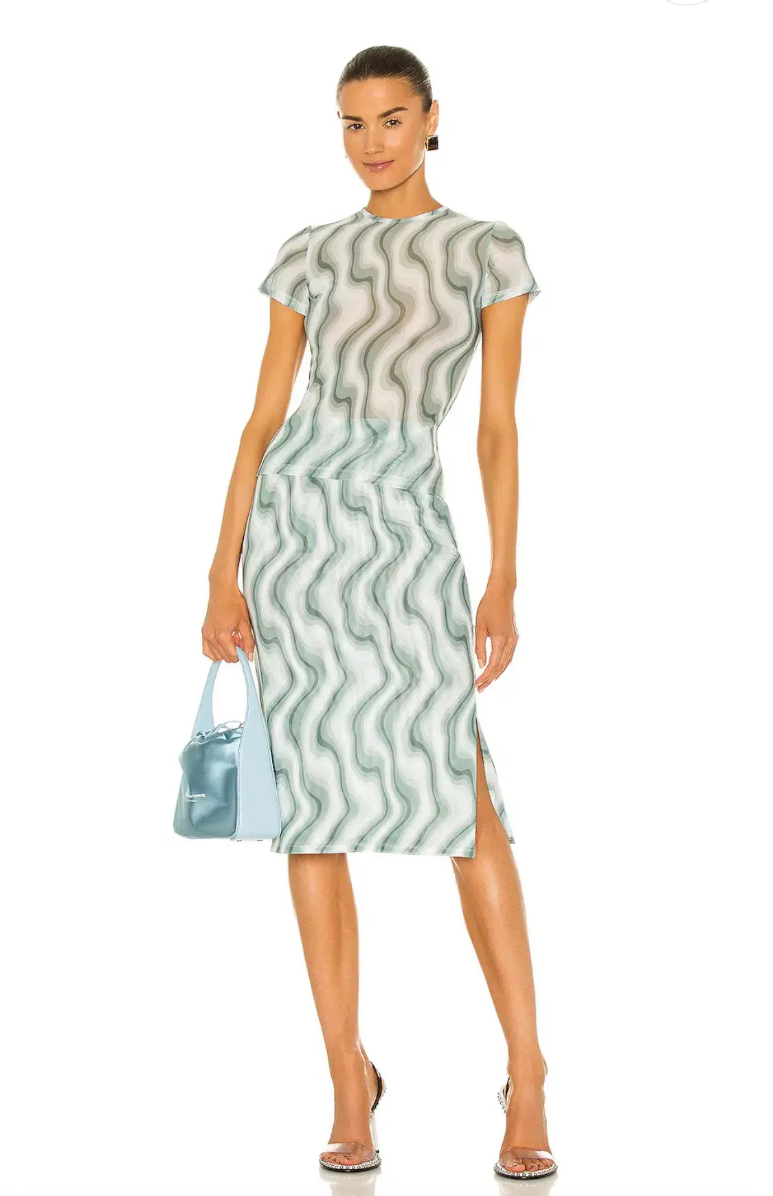 Miaou Mini Tee and Moni Skirt Set Swerve Print Size L  - Image 1