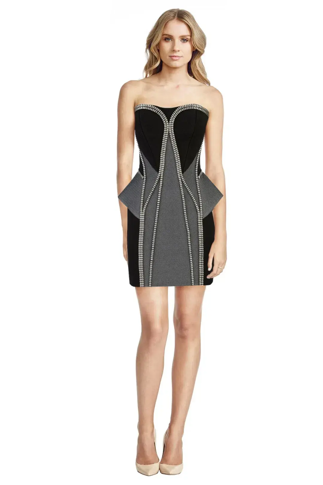 Sass & Bide The Scheming Socialite Dress Black/Grey Size 8 for rent on The Volte - main image
