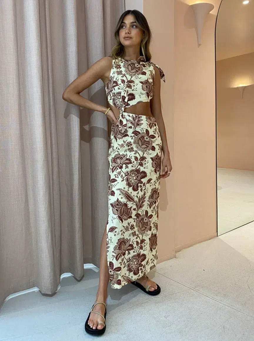 Sir the Label Rei Knot Dress Print Size 1 - Image 1