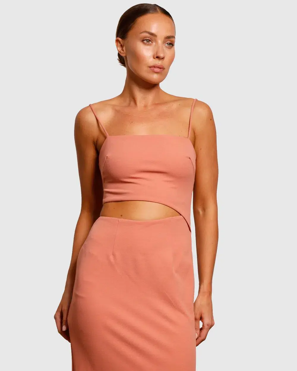 Pasduchas Pulse Slash Midi Dress Guava Size 6 - Image 4