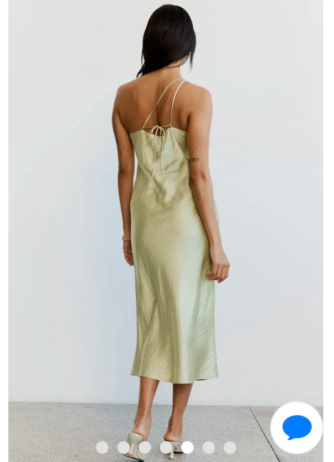 Third Form Crush Bias One Shoulder Midi Dress Apple Green Size 8 - Image 3