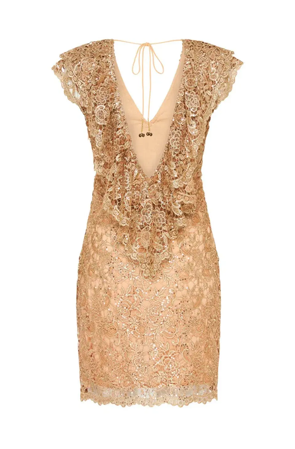 Spell & The Gypsy Nina Shift Dress Gold Size 8 - Image 4