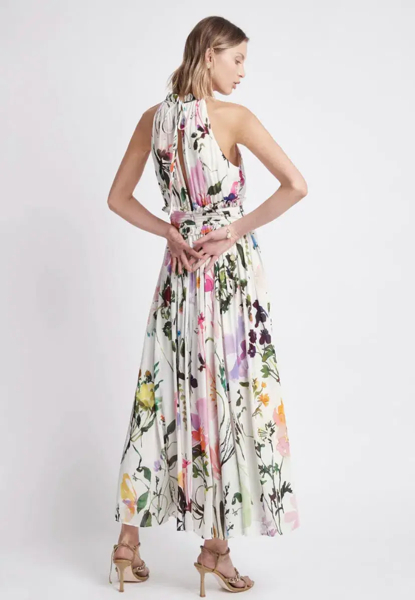 Aje Introspect High Neck Midi Dress Print Size 6  for rent on The Volte - main image