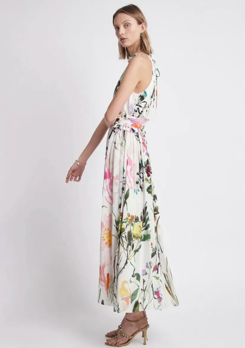 Aje Introspect High Neck Midi Dress Print Size 6  for rent on The Volte - main image