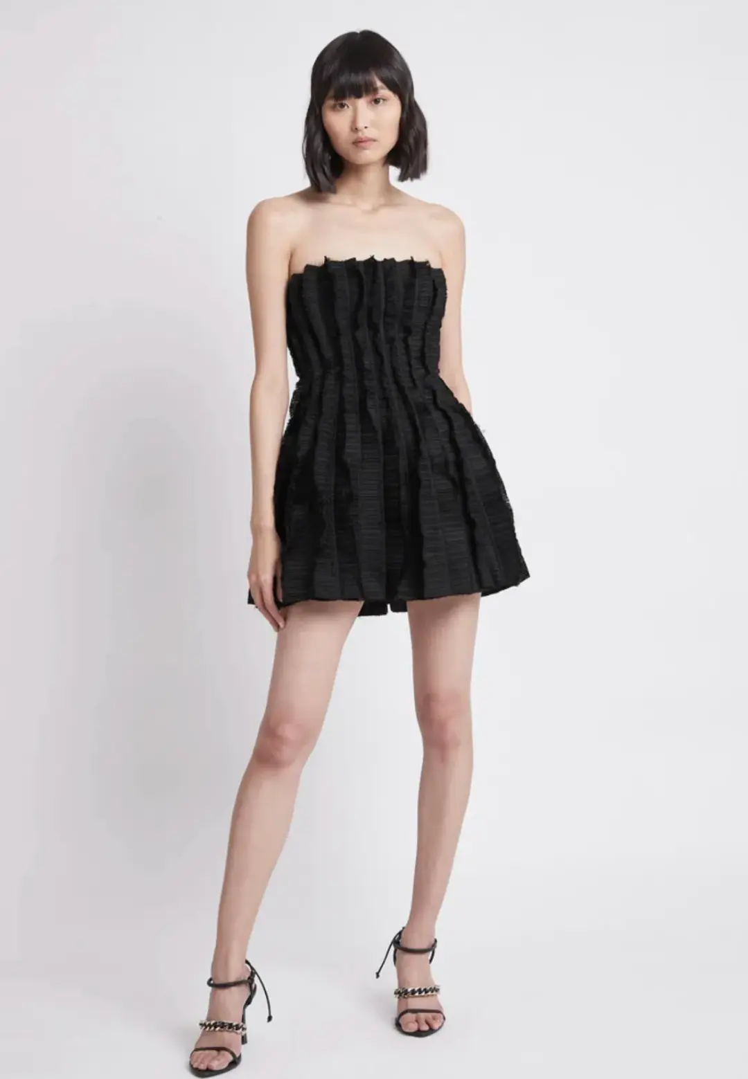Aje Hybrid Sleeveless Mini Dress Black Size 12  for rent on The Volte - main image