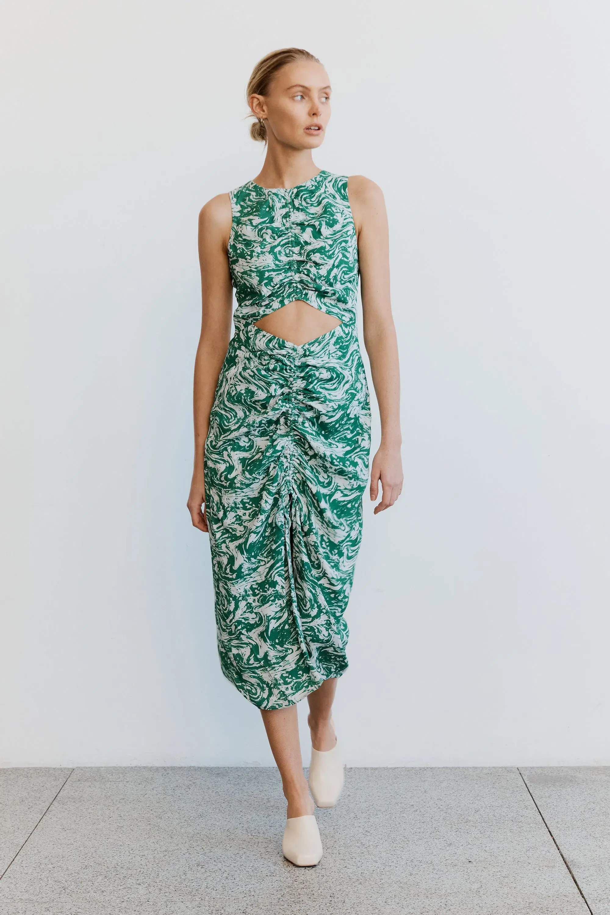 Third Form Marble Draw Midi Dress Print Size 8 - Image 1
