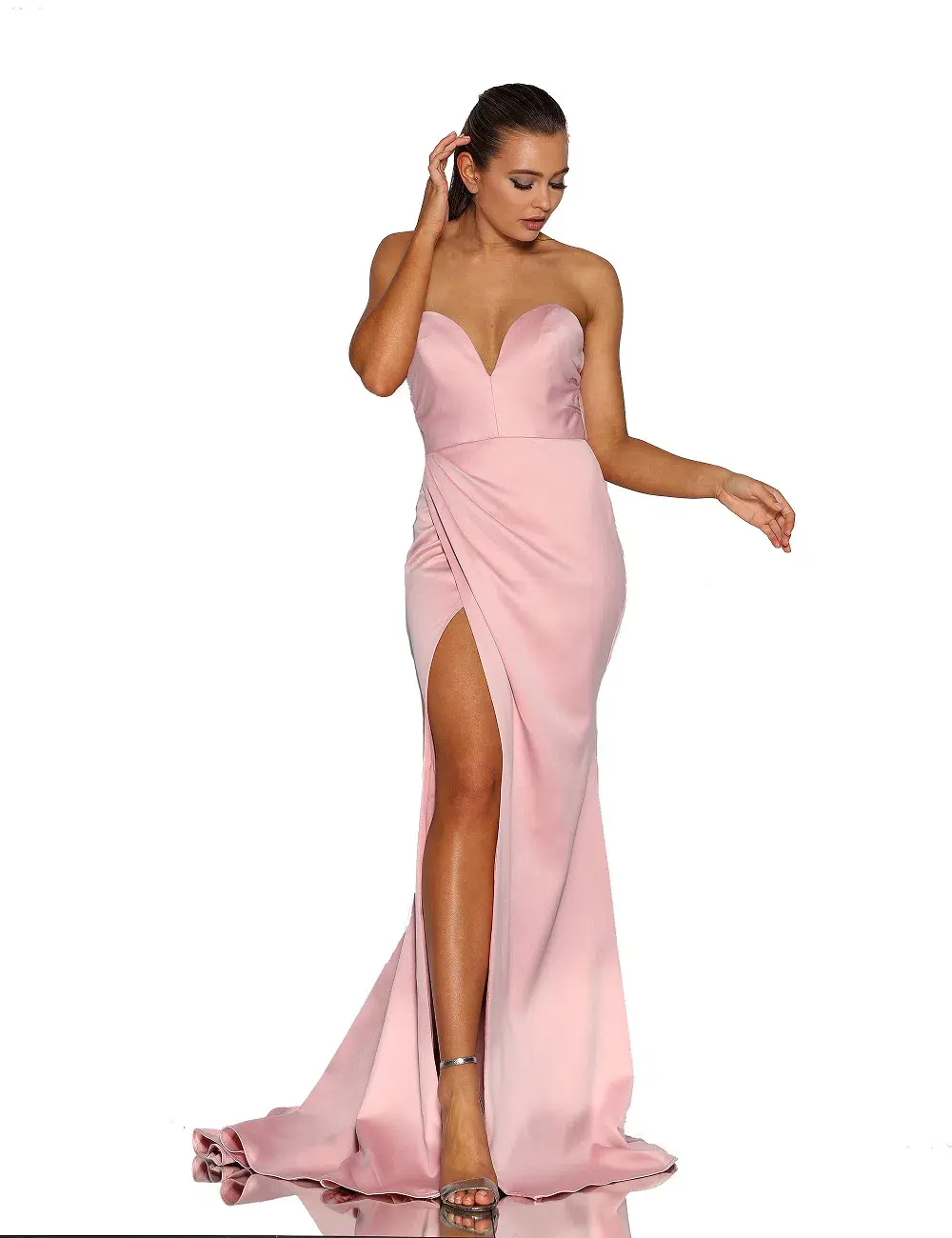 Jadore Esen Strapless Gown Pink Size 8 - Image 1