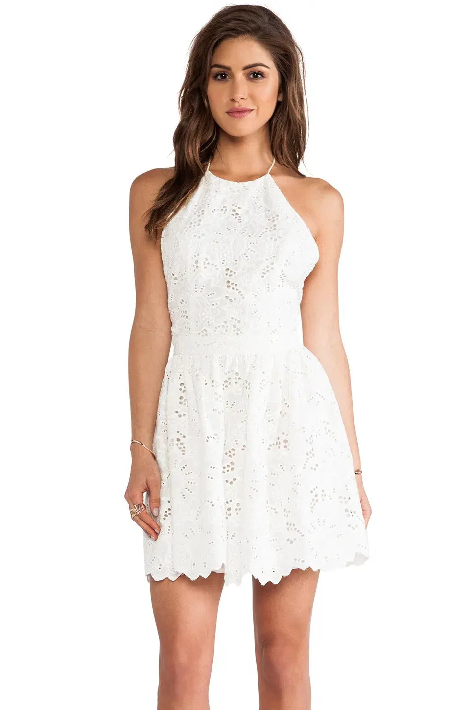Zimmermann Roamer Halter Dress White Size 8 for rent on The Volte - main image